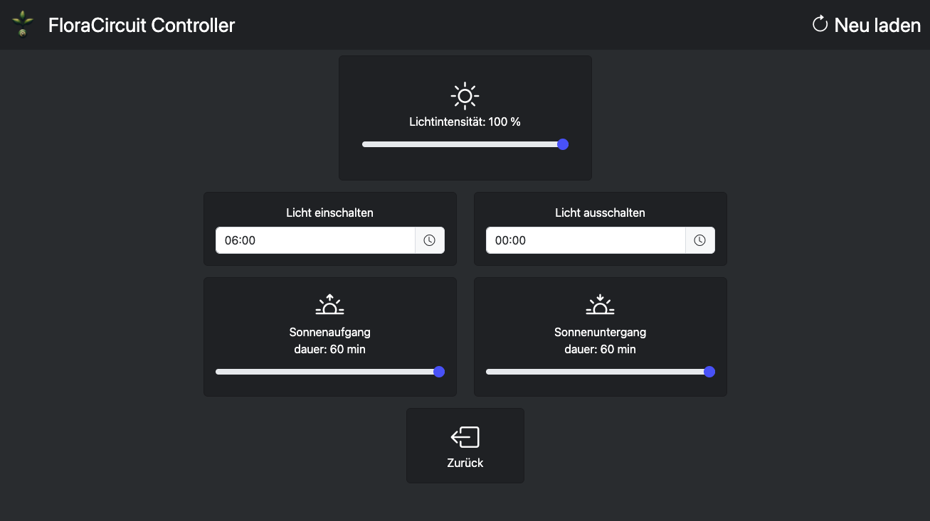 Lichtsteuerung Screenshot