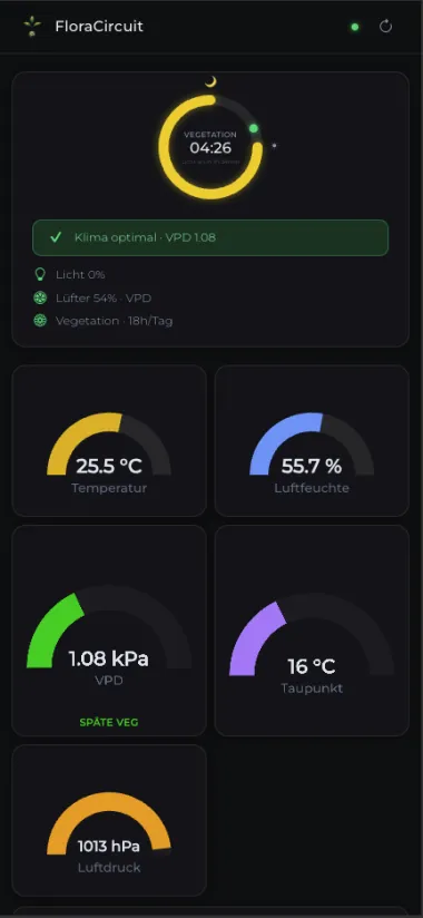 FloraCircuit am Smartphone